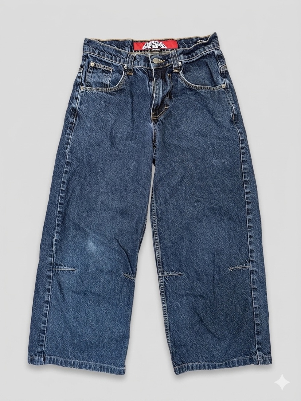 JADED LONDON Colossus Super Wide-Leg Jeans in Dark Blue